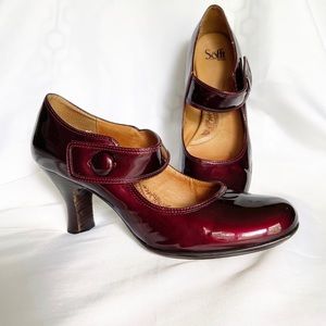 SOFFT Carma Red Wine Patent Leather Pumps Heels 11